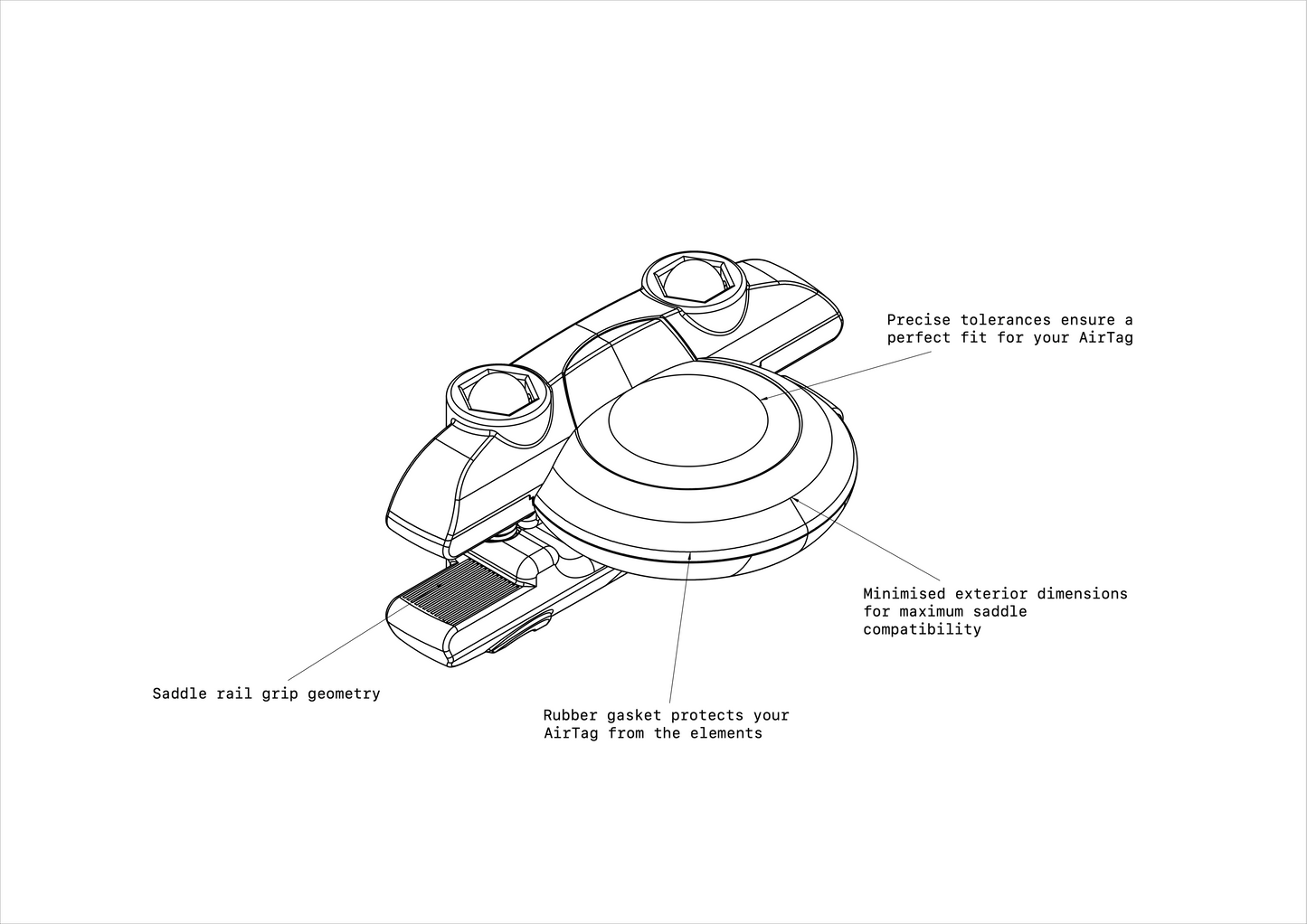 Bicycle AirTag Mount