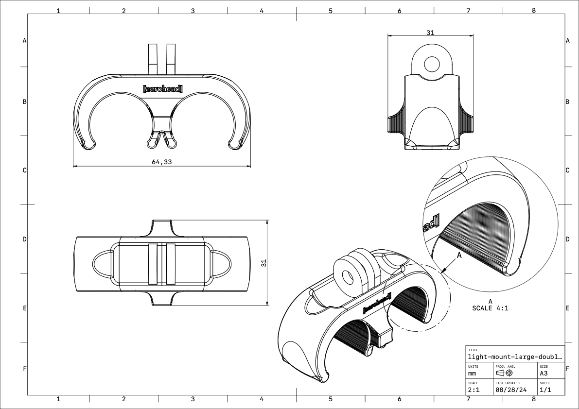 Dual Exposure Sirius Light Bracket (Low Profile)